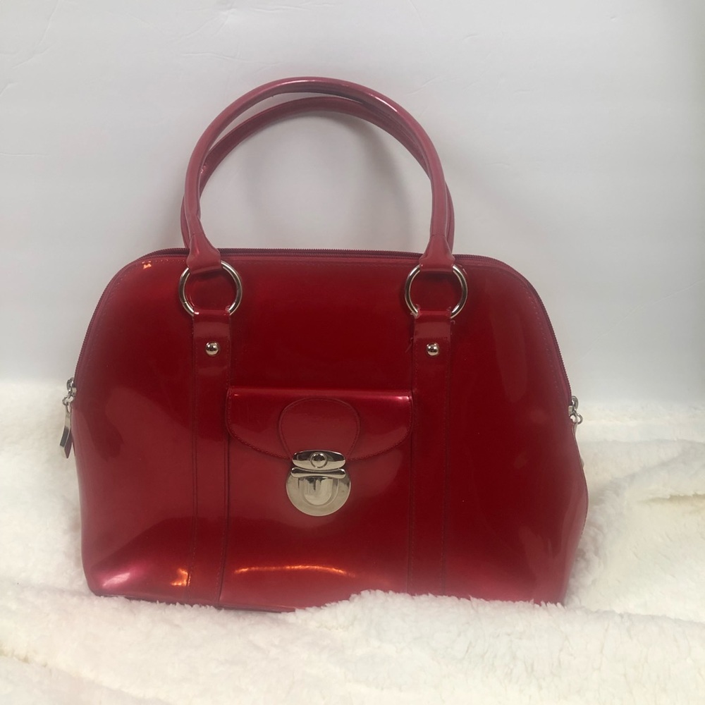 Red Beijo Patent Leather Handbag